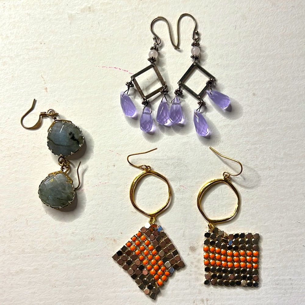 3 sets of earrings